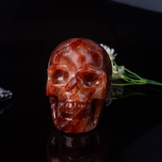 Fire Quartz Skull